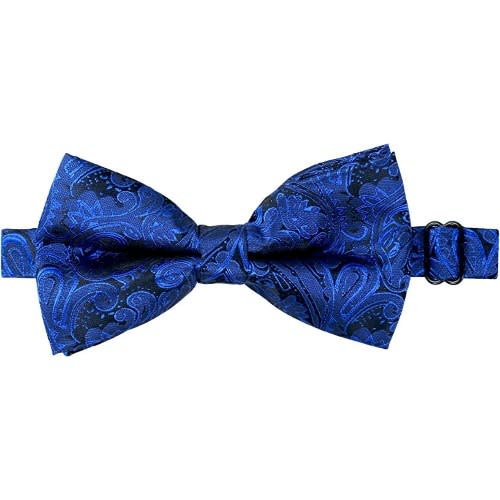 Men's Floral Bowtie With Cufflinks And Pocket Square  - Blue