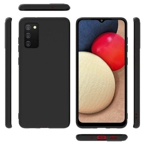 Silicon Back Case For Samsung A02s - Black