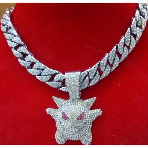Cuban Chain With Iced Clown Pendant