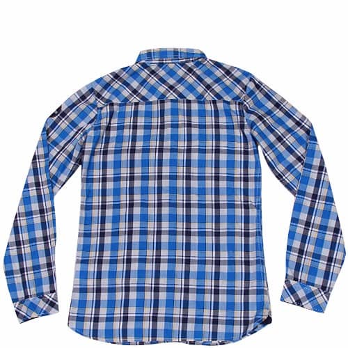 Boys' Blue and Navyblue Checked Shirt