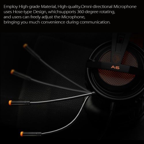 SADES A6 USB 7.1 Stereo Wired Gaming Headphones Game
