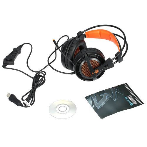 SADES A6 USB 7.1 Stereo Wired Gaming Headphones Game
