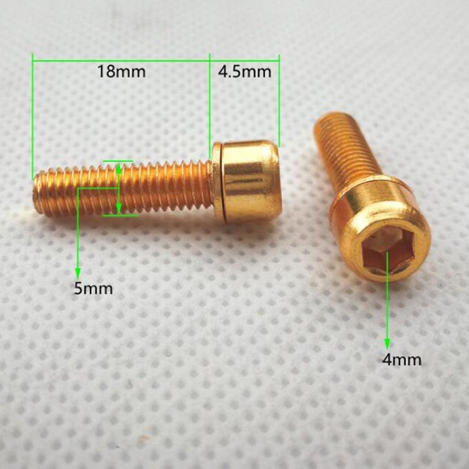 Lot  Socket Screws M5x18 For Bicycle Disc Brake Caliper Rear Golden