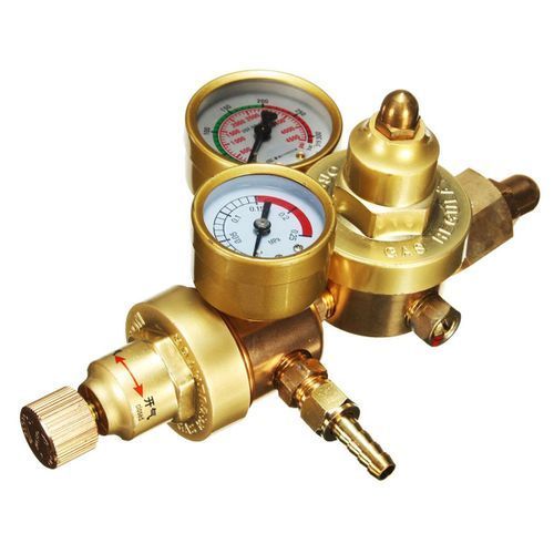 Argon CO2 Flow Meter Regulator MIG TIG Welding Gas Pressure Reducer Double Gauge