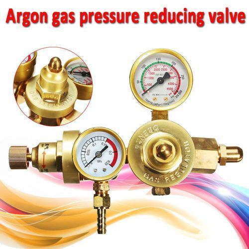 Argon CO2 Flow Meter Regulator MIG TIG Welding Gas Pressure Reducer Double Gauge