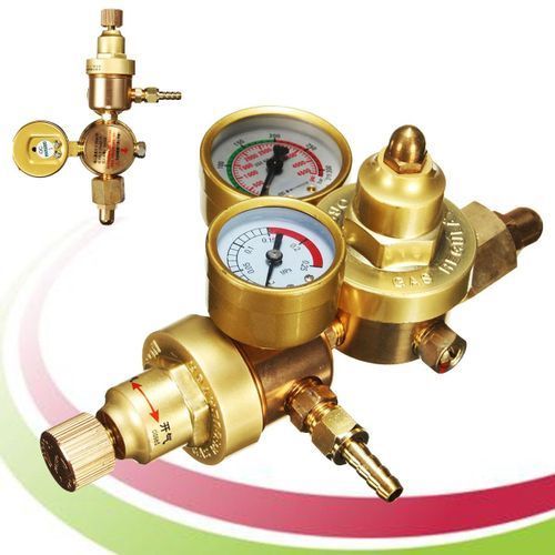 Argon CO2 Flow Meter Regulator MIG TIG Welding Gas Pressure Reducer Double Gauge