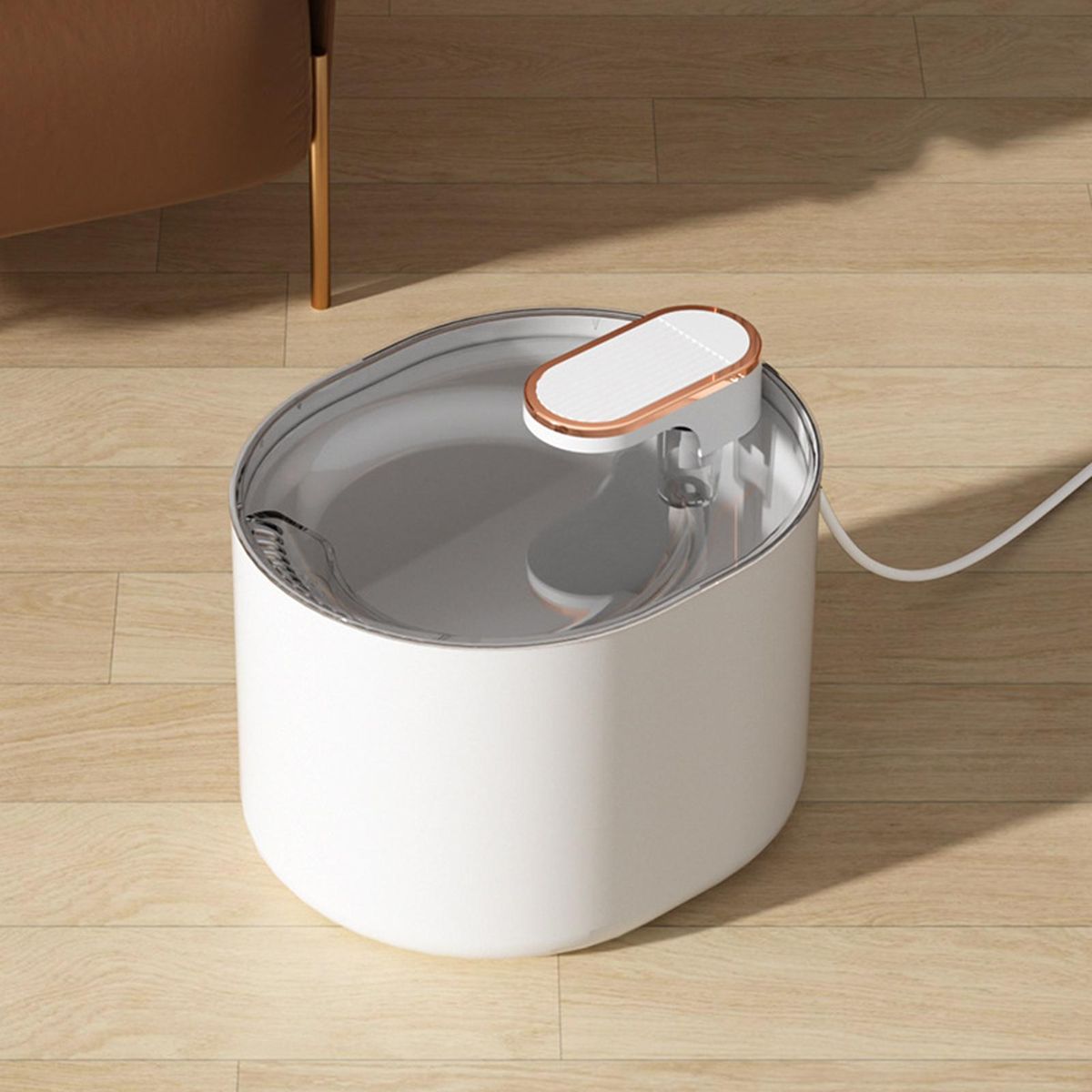 1 Set Smart Pet Water Dispenser Electric Pet Drinking Fountain Dispenser White