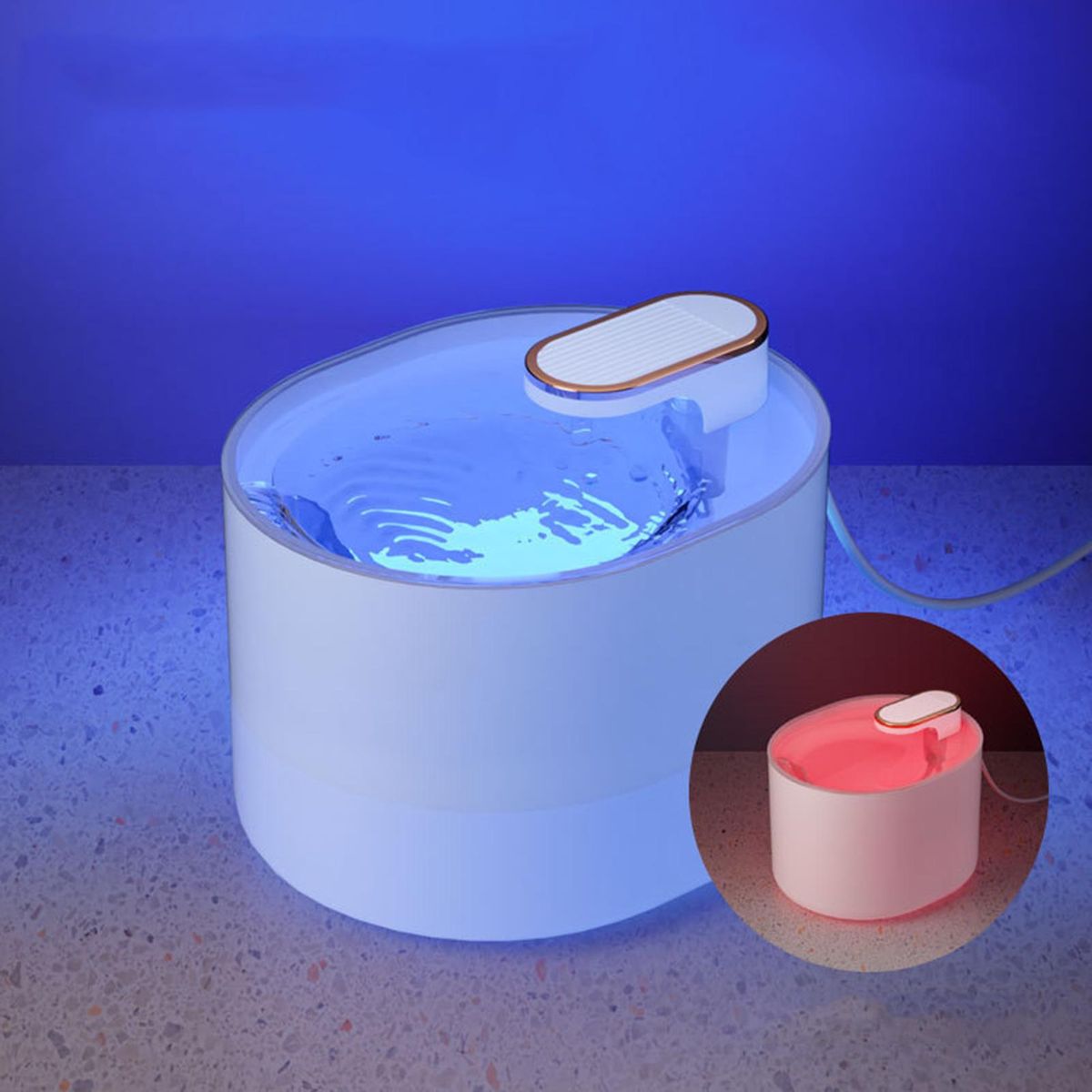 1 Set Smart Pet Water Dispenser Electric Pet Drinking Fountain Dispenser White