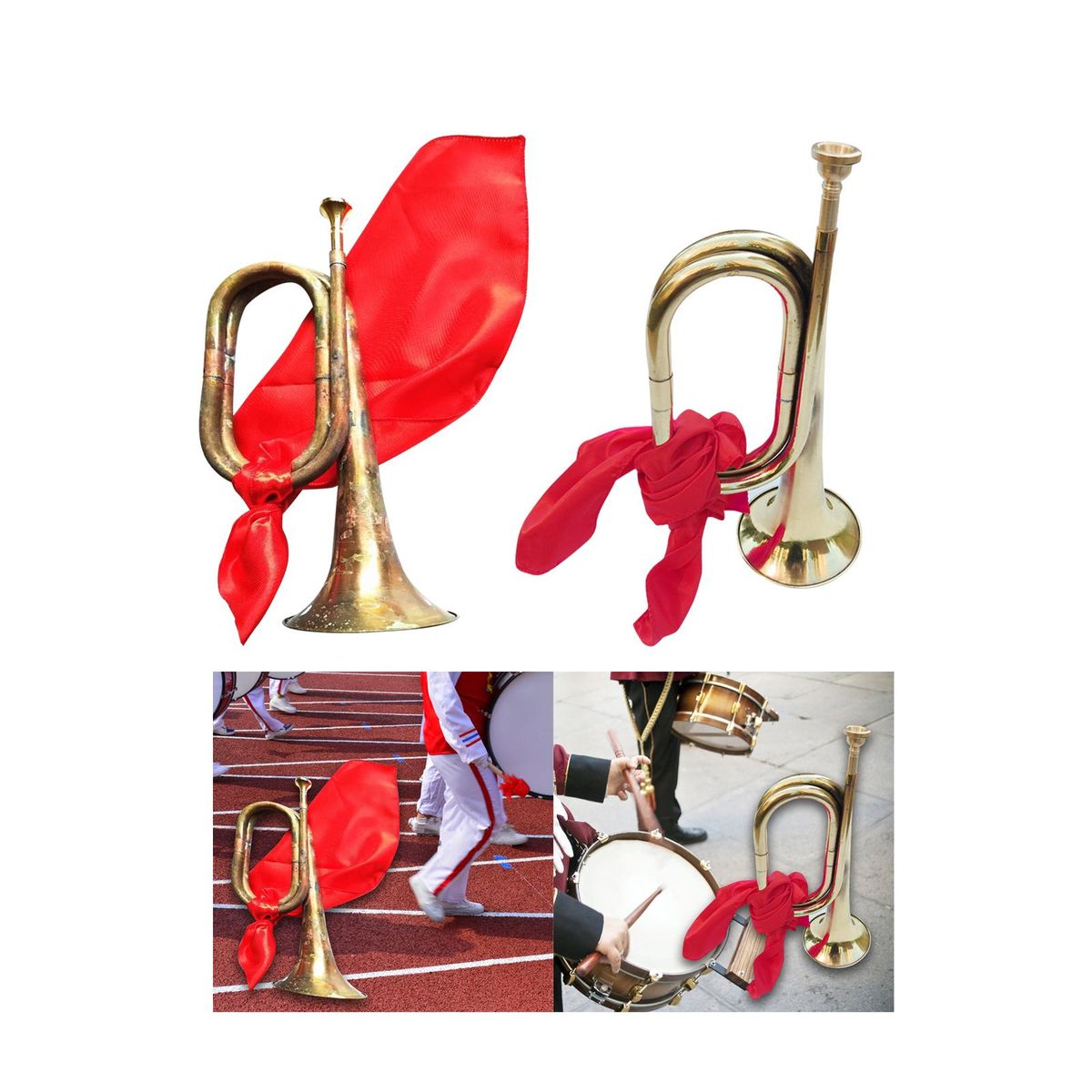 Cavalry Trumpet With Mouthpiece Scout Bugle For Beginner