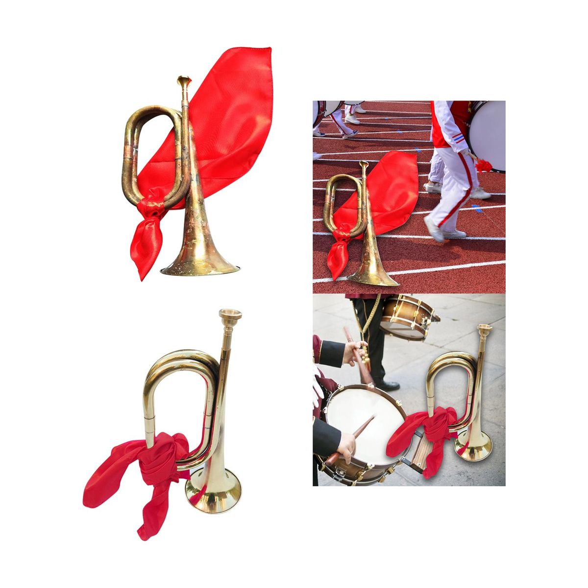Cavalry Trumpet With Mouthpiece Scout Bugle For Beginner