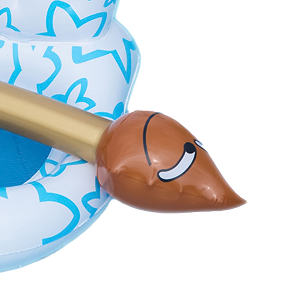 Inflatable Float Toilet Shaped Inflatable Lounger Chair Mat White