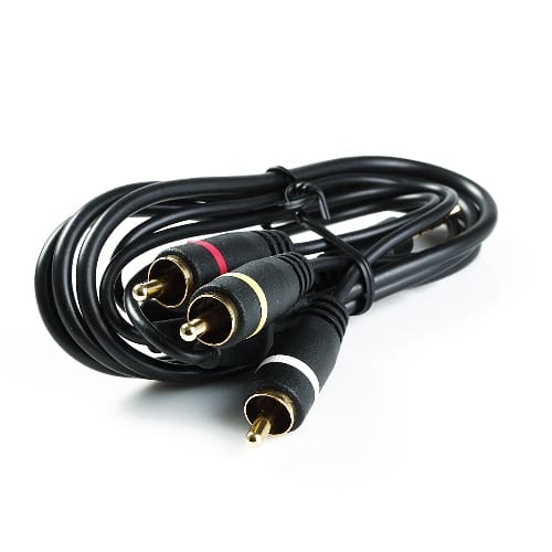 3ft 3.5mm Aux Plug To 3 Rca Male Aux Composite Audio Video Ofc Cable
