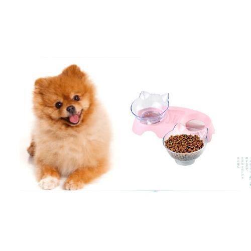 Non Slip Double Dog Bowl With Raised Stand Food Water Feeder Container Dispenser For Dog Cats Drinking High Quality Pet Product