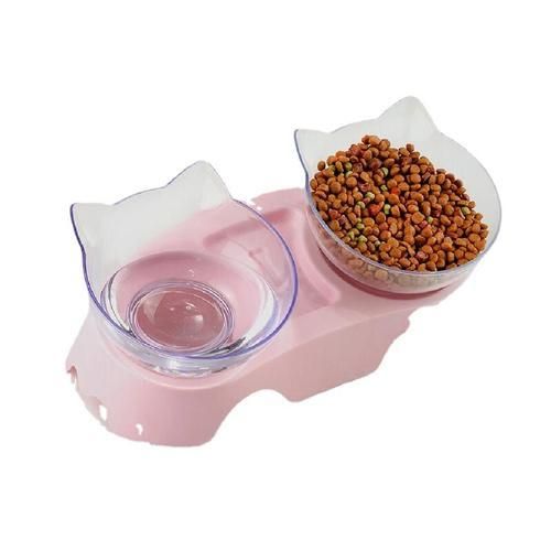 Non Slip Double Dog Bowl With Raised Stand Food Water Feeder Container Dispenser For Dog Cats Drinking High Quality Pet Product