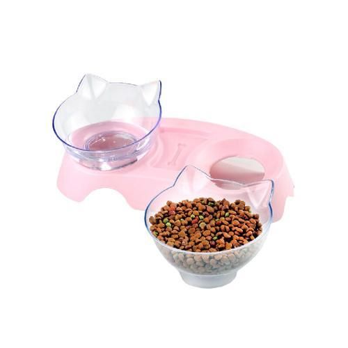 Non Slip Double Dog Bowl With Raised Stand Food Water Feeder Container Dispenser For Dog Cats Drinking High Quality Pet Product