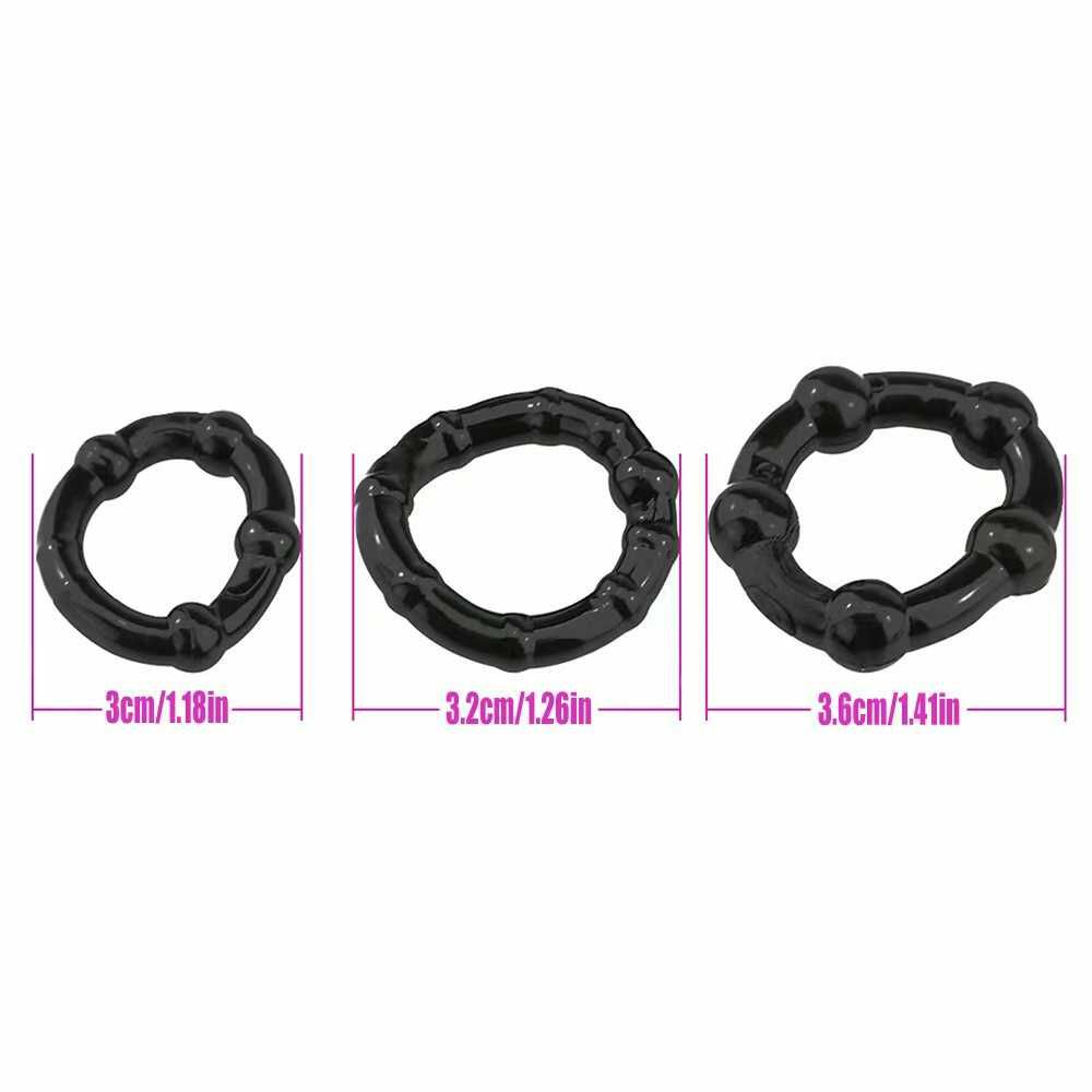Silicone Penis Rings Set, 7 Different Sizes Cock Rings