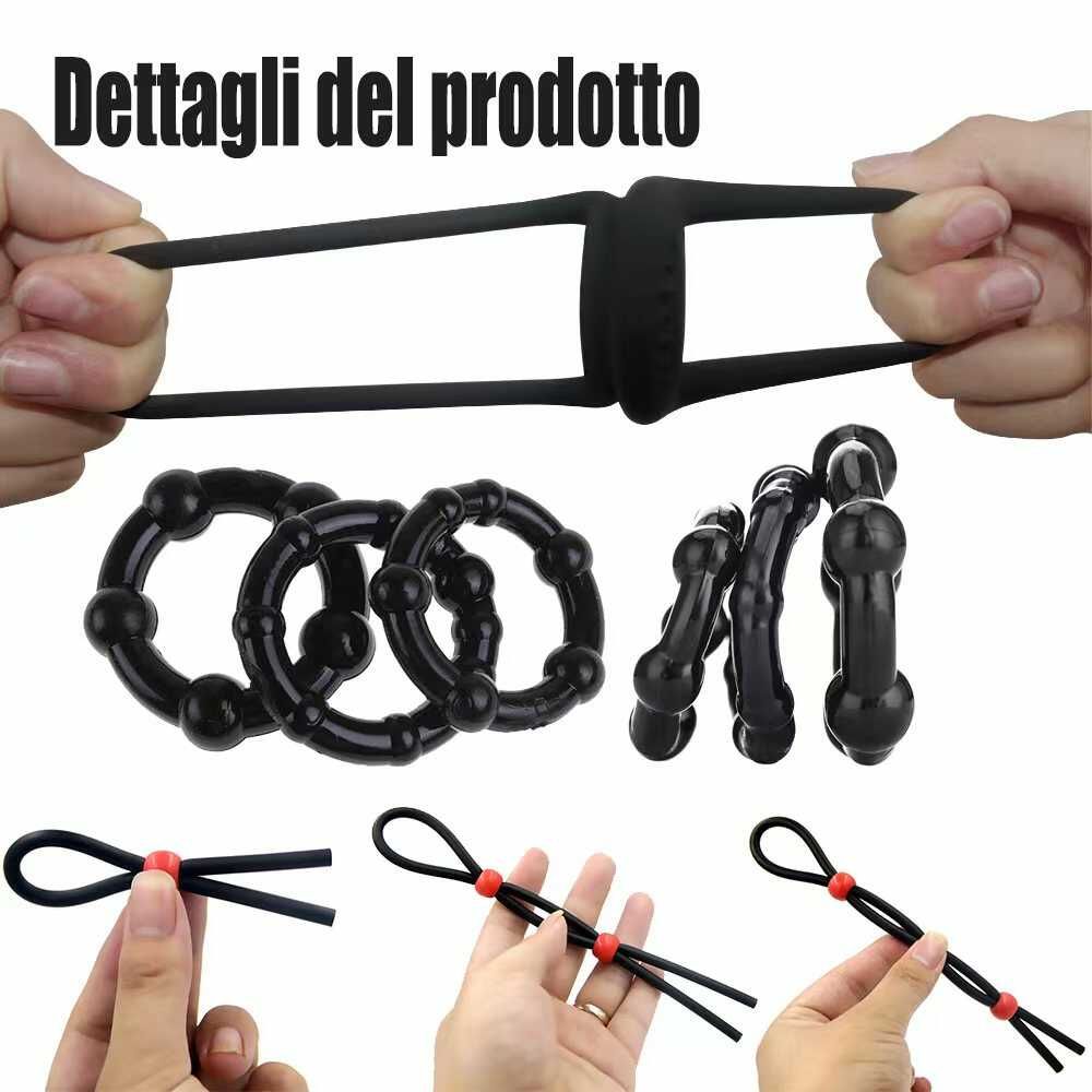 Silicone Penis Rings Set, 7 Different Sizes Cock Rings