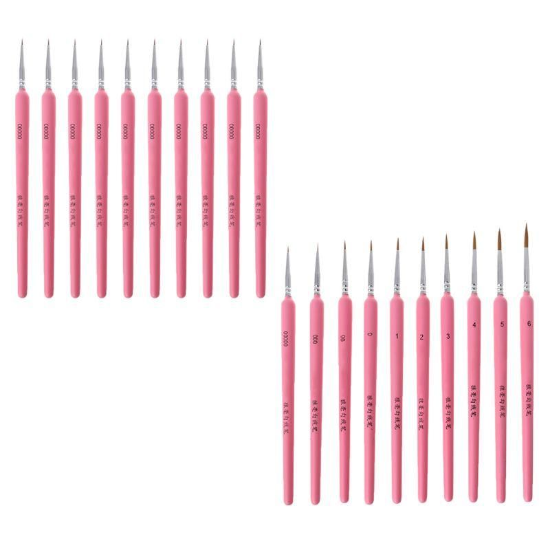 10Pcs/set Wolf Hair Hook Line Pen Fine Paint Brush Pen Set Artist Watercolor Acrylic Painting Brush Art Drawing Supplies