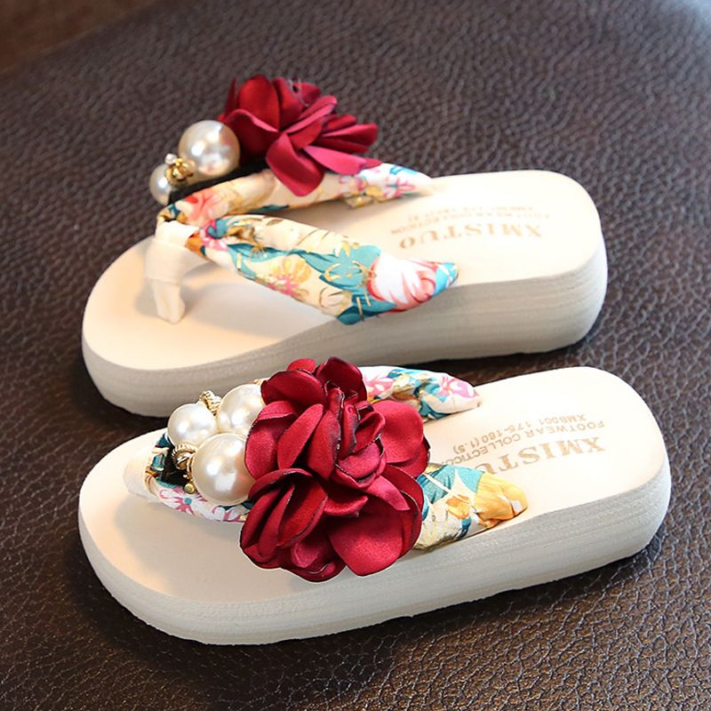 Boy Slippers Shoes Beach Sandals Slippers Fashion Womens Flower Spikes