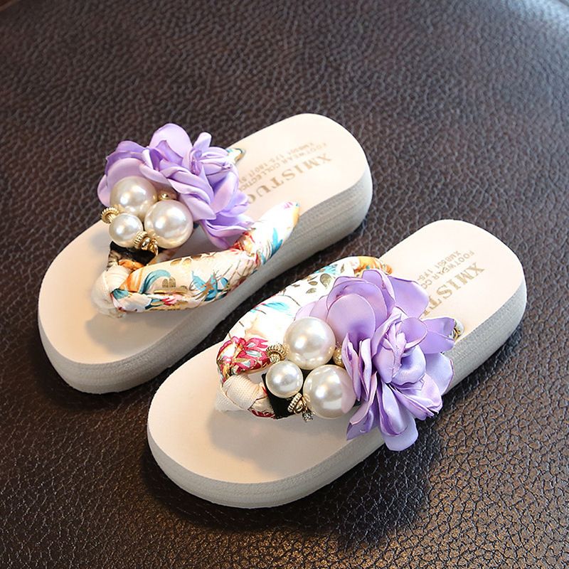 Boy Slippers Shoes Beach Sandals Slippers Fashion Womens Flower Spikes