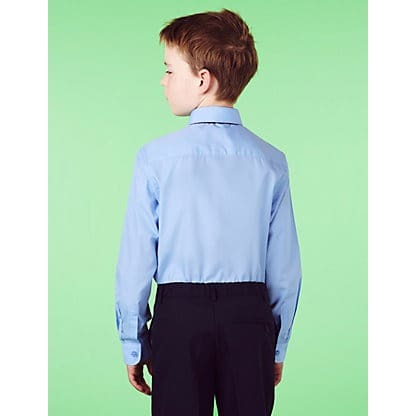 2 Pack Boys' Outstanding Value Easy to Iron Long Sleeve Shirts