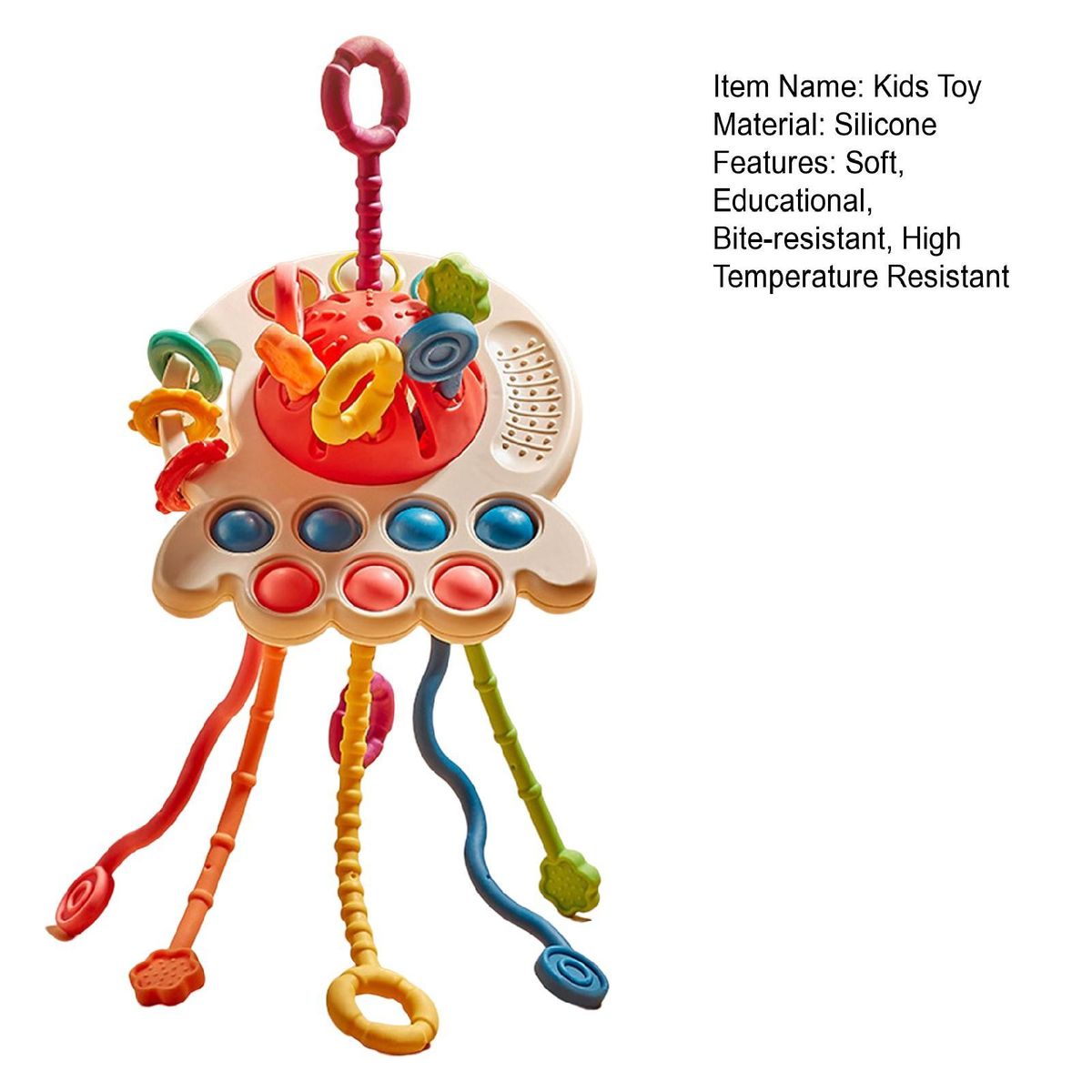 Kids Toy Crab Teething Sensory Toy Red
