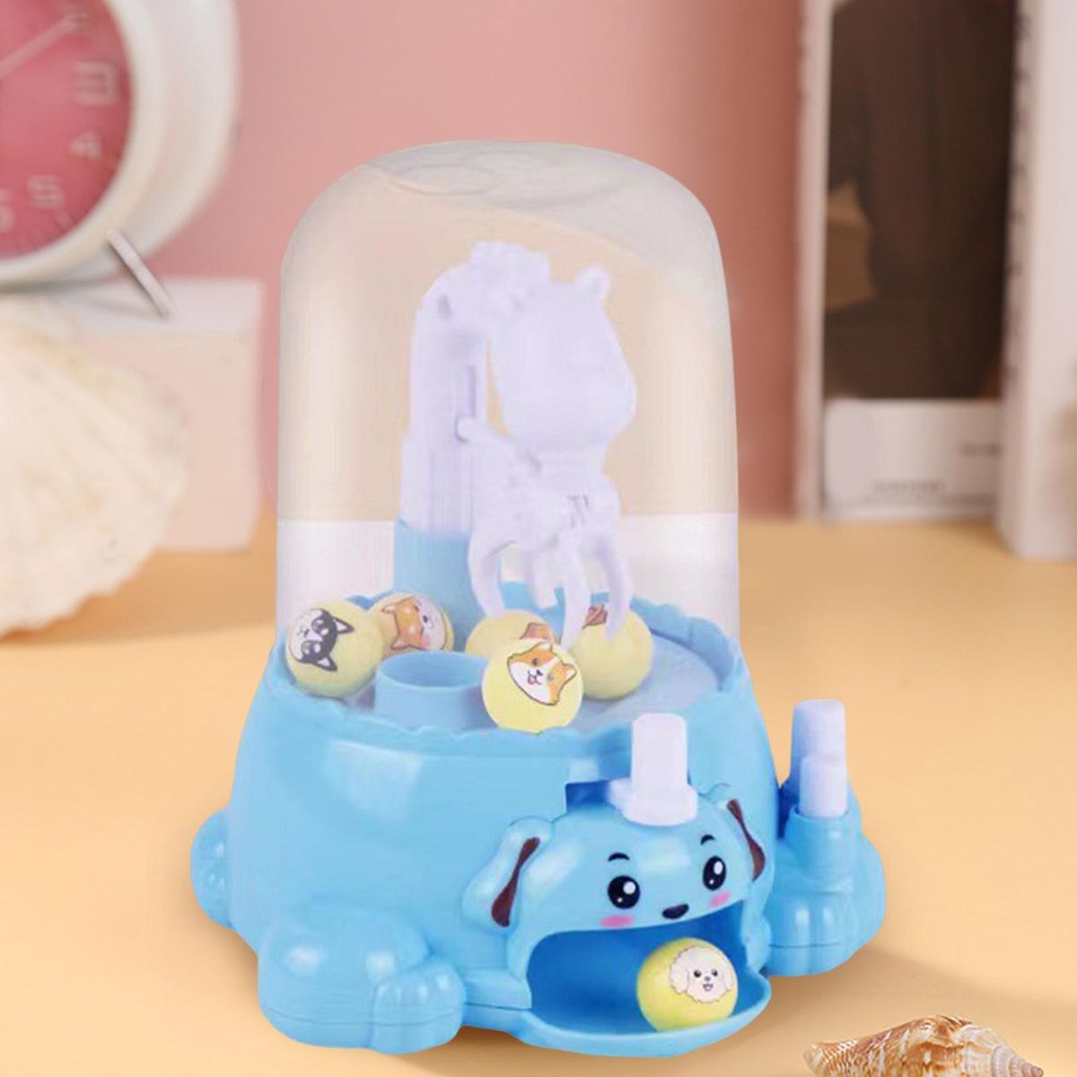1 Set Mini Ball Catcher Children Clip Ball Claw Machine Blue