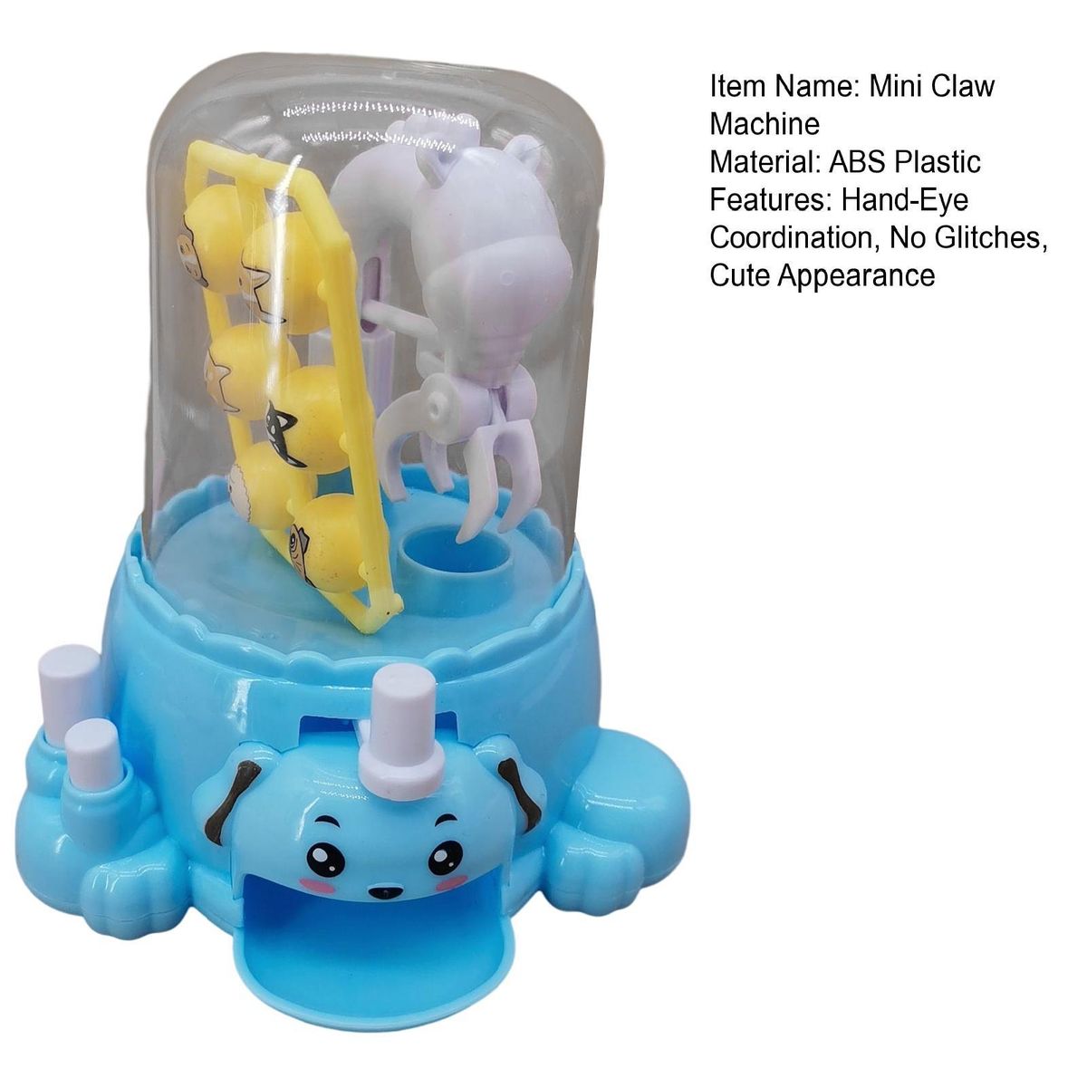 1 Set Mini Ball Catcher Children Clip Ball Claw Machine Blue