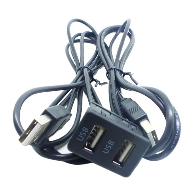 15M Car Vehicle Universal Dual USB Audio Dashboard Mounted Extension