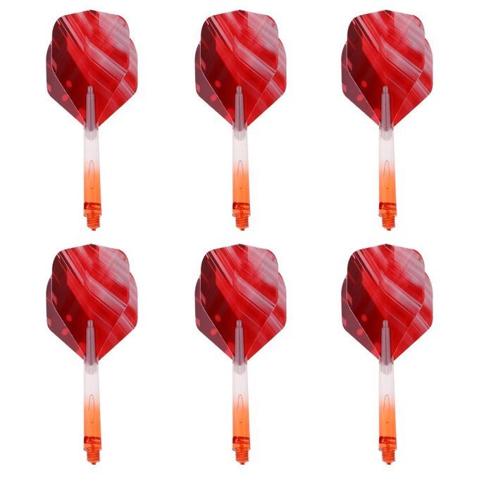 Shaft  Flights With Matching Darts Stems Tool Accessories Lot Of Red