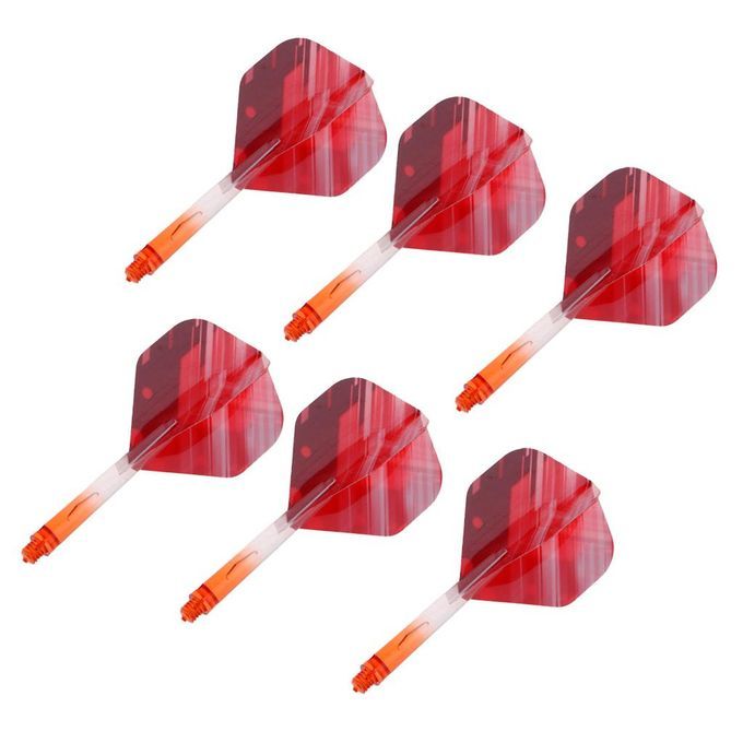 Shaft  Flights With Matching Darts Stems Tool Accessories Lot Of Red