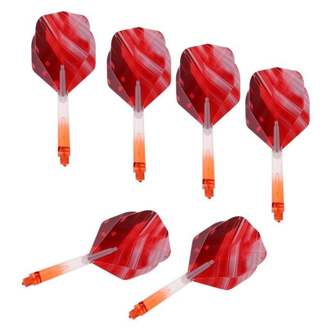 Shaft  Flights With Matching Darts Stems Tool Accessories Lot Of Red