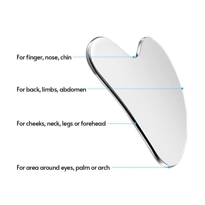 Stainless Steel Gua Sha And Face Roller Set For Face