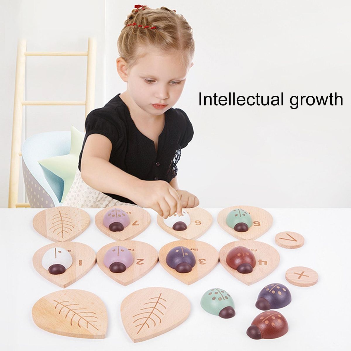 1 Set Counting Puzzle Toy STEM Counting Puzzle Toddler Kids Early Learning Toy