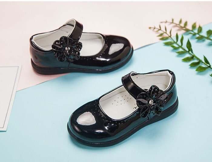 Girls Black School Shoes