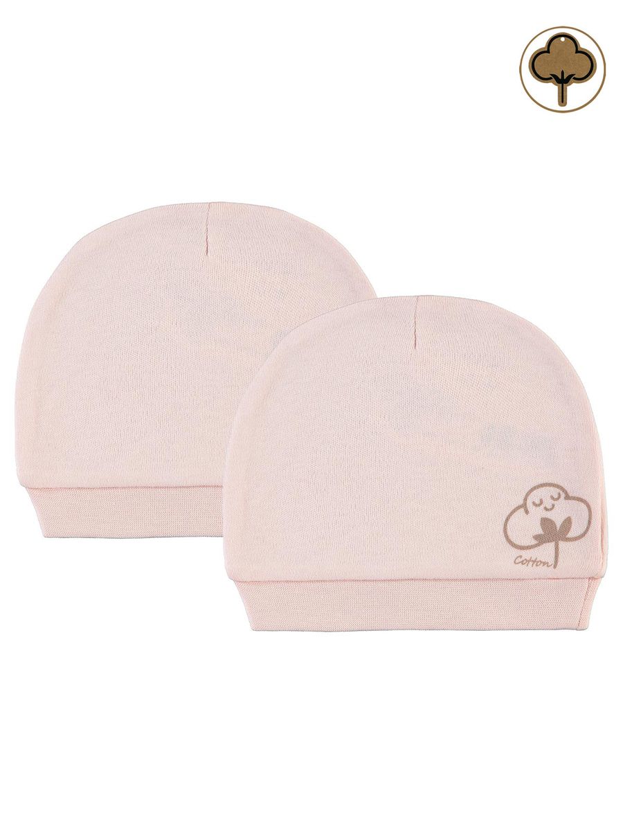 Baby Girl Cotton Hat Set 2pk Pink