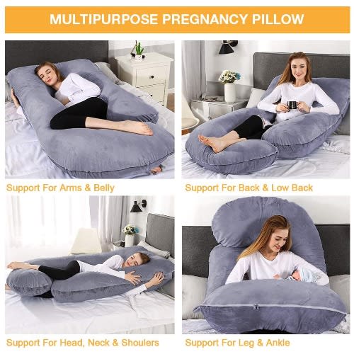 U Shaped Body Pillow - 2 -in- 1 - Full Body Pillow - 55