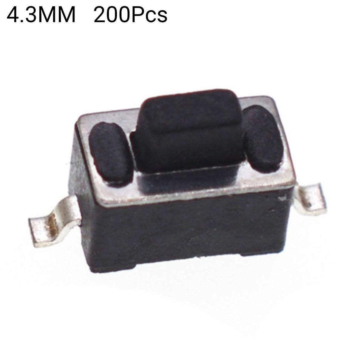 200Pcs Touch Switch Safe Easy Installation Mini 2 Pin-Black