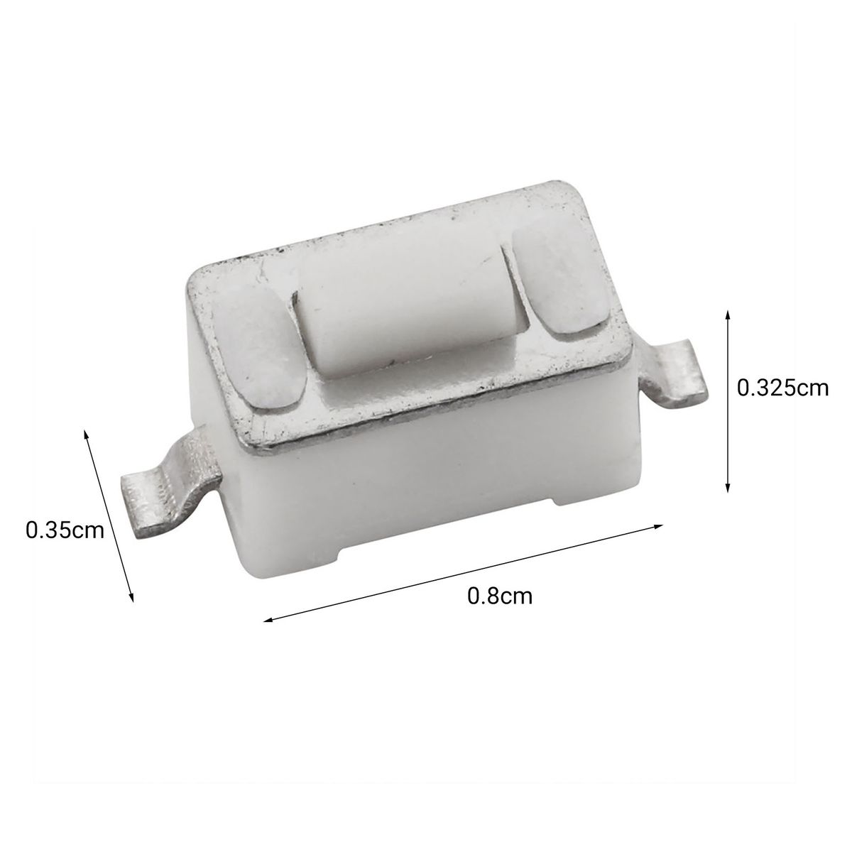 200Pcs Touch Switch Safe Easy Installation Mini 2 Pin-Black