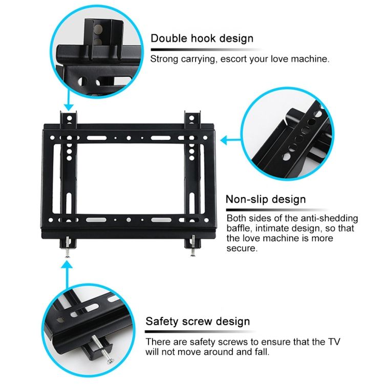 KT698 26-55 Inch LCD TV Wall Mount Bracket With Drawstring