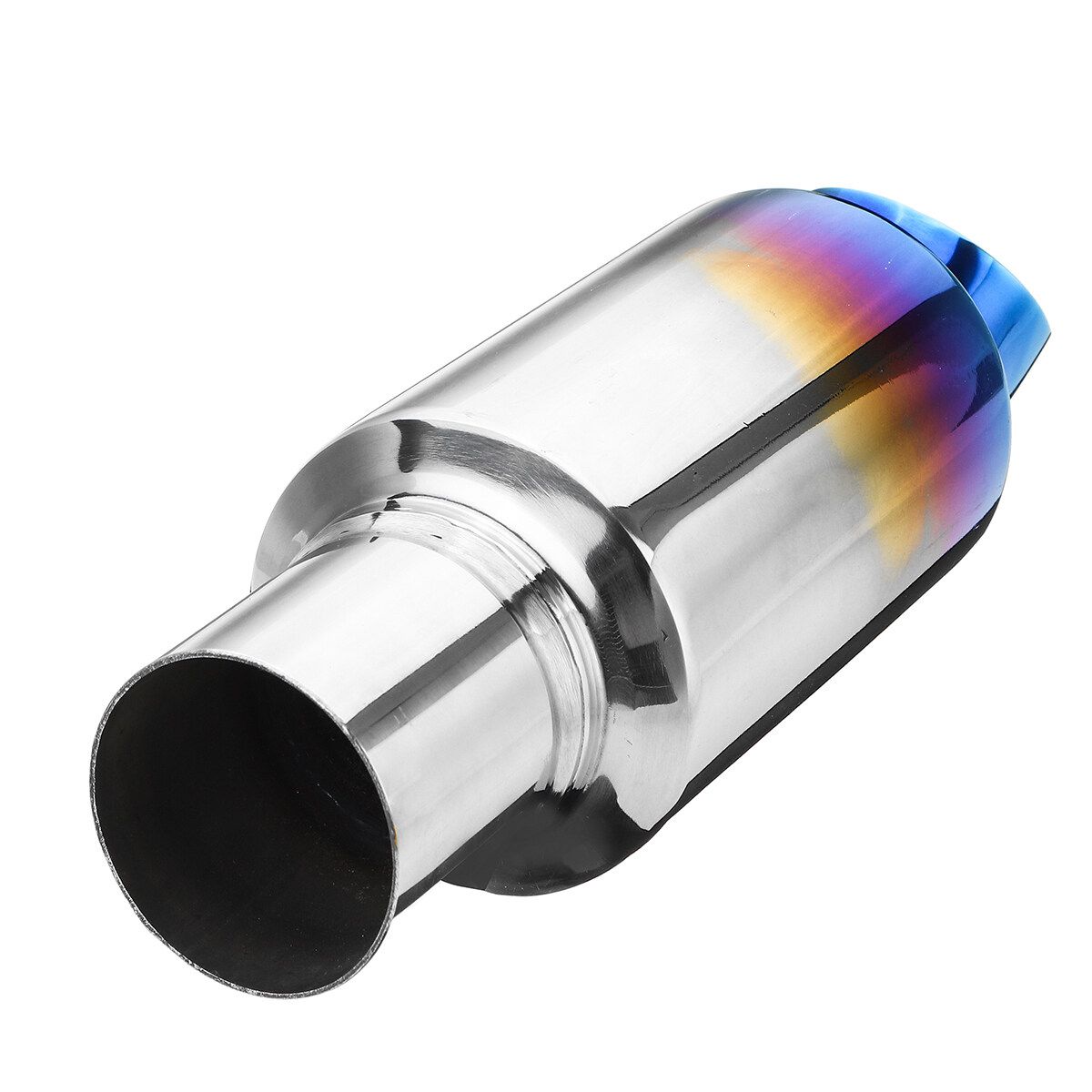 2" 51mm Inlet Exhaust Pipe Muffler Silencer Resonator Bent Stainless Steel