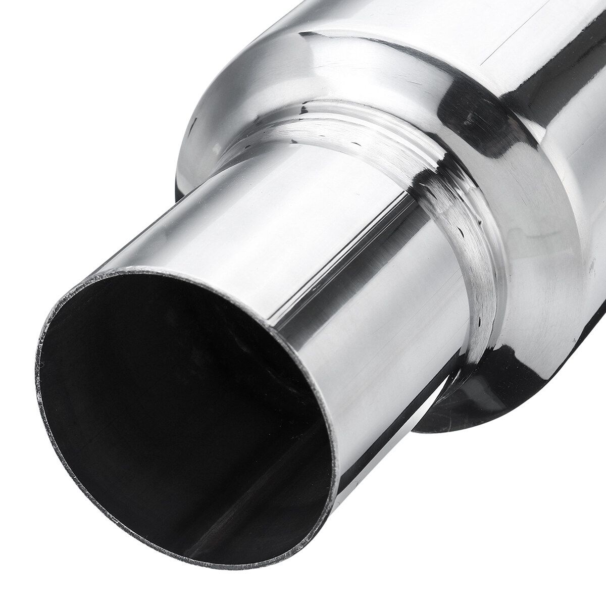 2" 51mm Inlet Exhaust Pipe Muffler Silencer Resonator Bent Stainless Steel