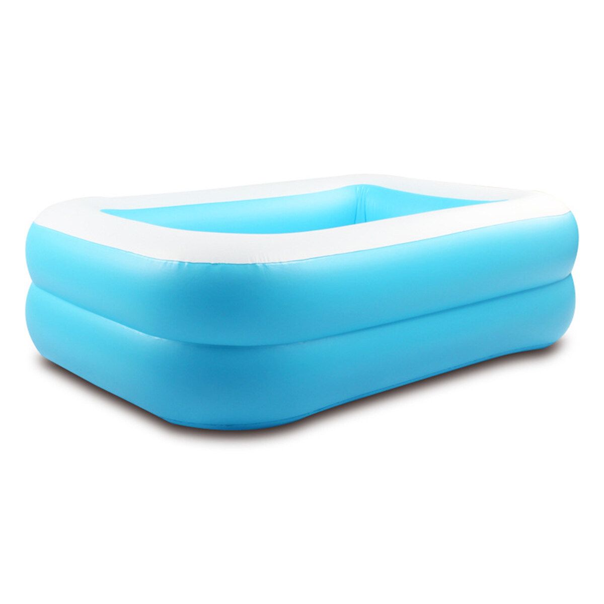 （180cm/150cm/130cm/120cm/A Pump ）Adults Kids Pool Bathing Tub Outdoor Indoor Blue Thick Inflatable Swimming Pool 1.3M
