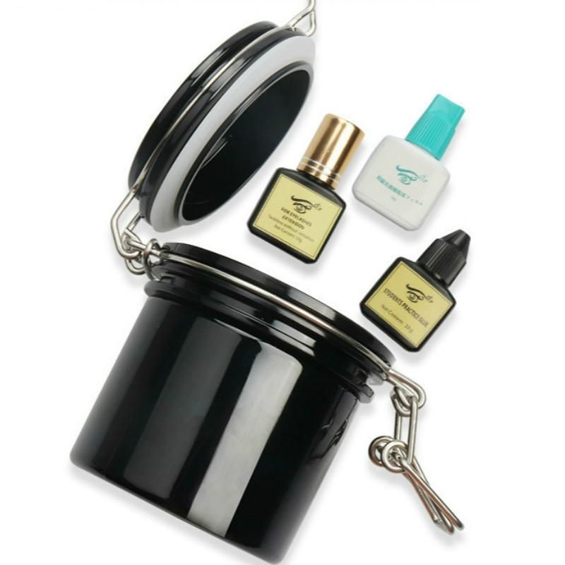 Eyelash glue storage tank individual adhesive stand eyelash extension activated sealed storage jar container makeup tool