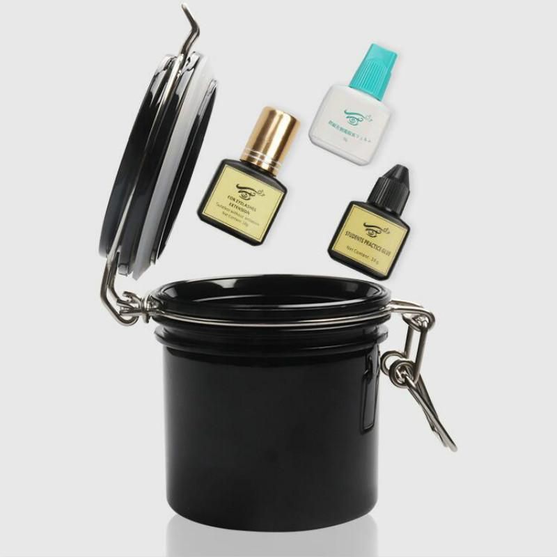 Eyelash glue storage tank individual adhesive stand eyelash extension activated sealed storage jar container makeup tool