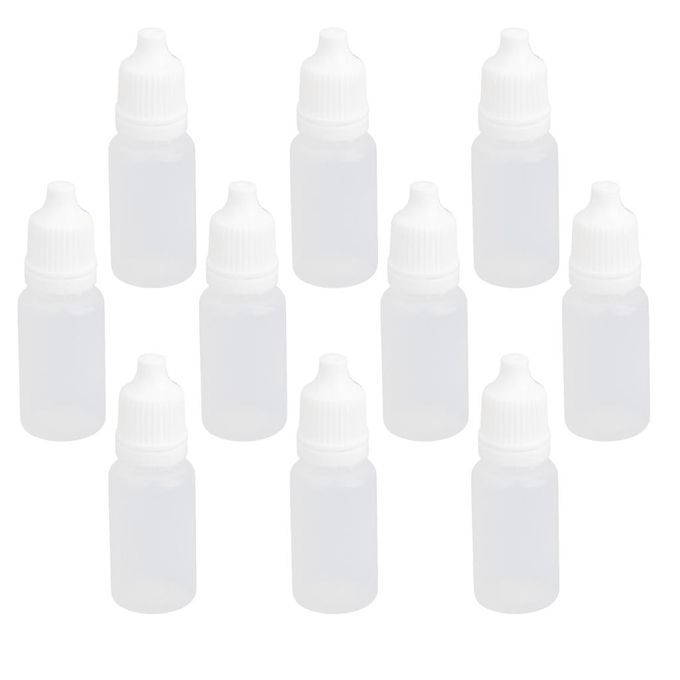 10pcs Empty Plastic Squeezable Dropper Bottle For  Eye Drops Lab