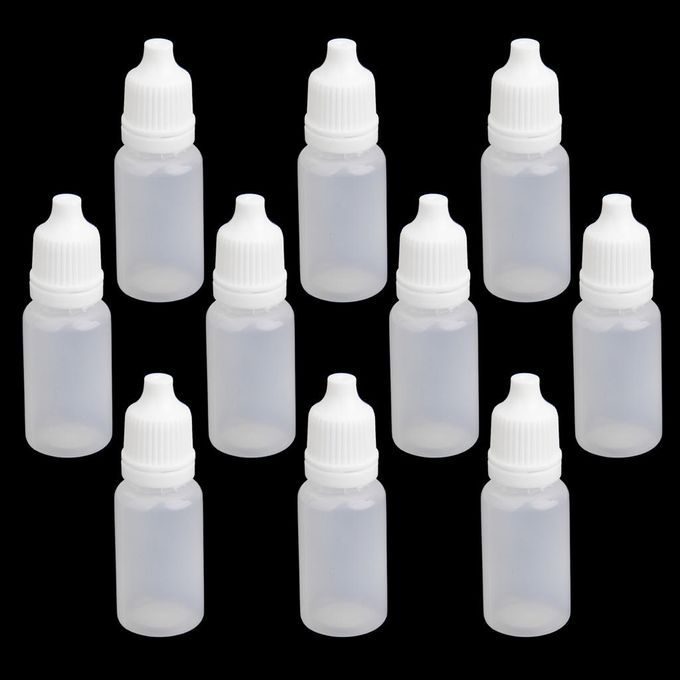 10pcs Empty Plastic Squeezable Dropper Bottle For  Eye Drops Lab
