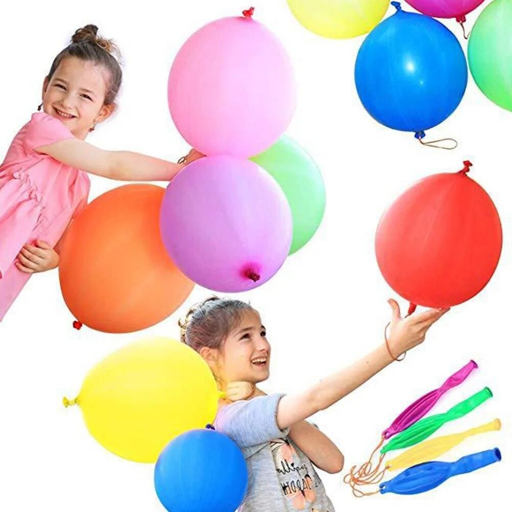 50pcs Punch Balloons Latex Balloons Toys Party Bag Fillers For Boys Girls Clapping Ball Inflatable Children'S Hand Racket Toy