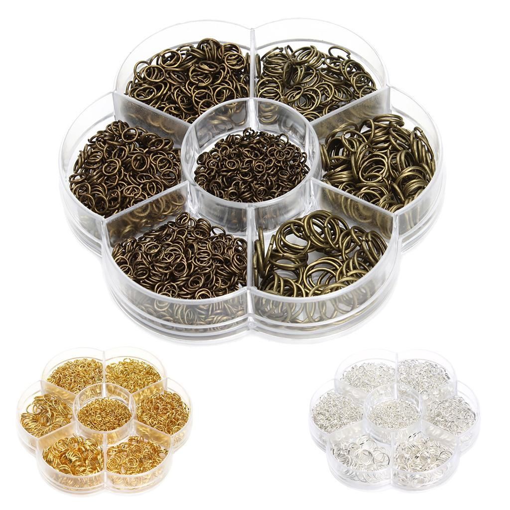 Open Jump Rings 3mm-10mm 1450pc Box Set For Jewelry Making Gold