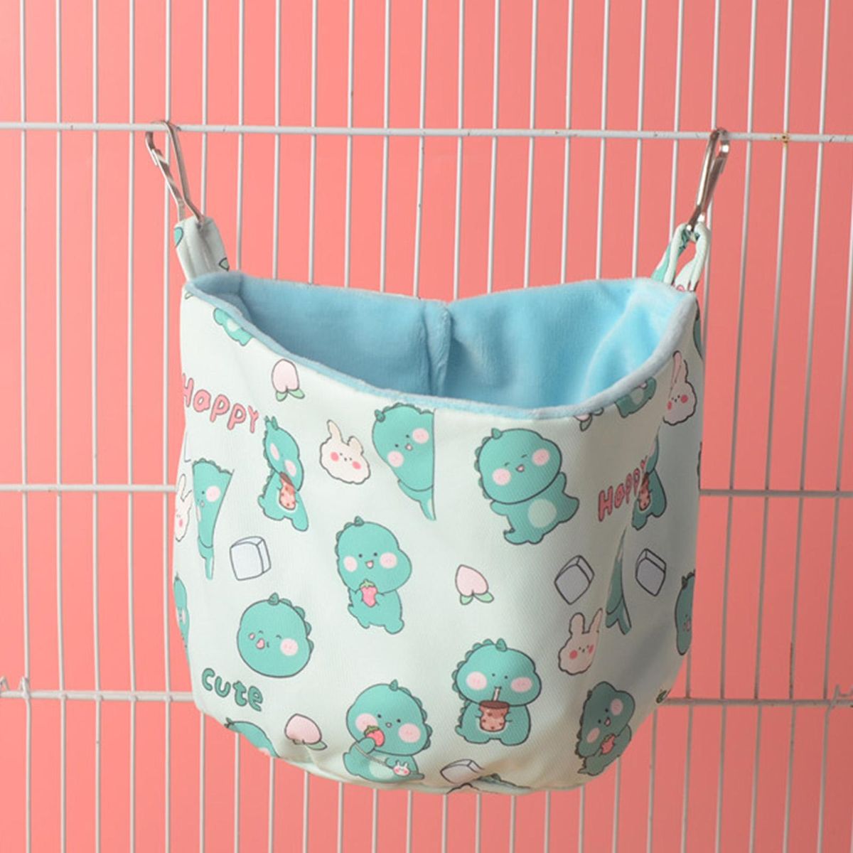 Hamster Hammock Cartoon Bear Pattern Small Animal Squirrel Sleeping Nest Green